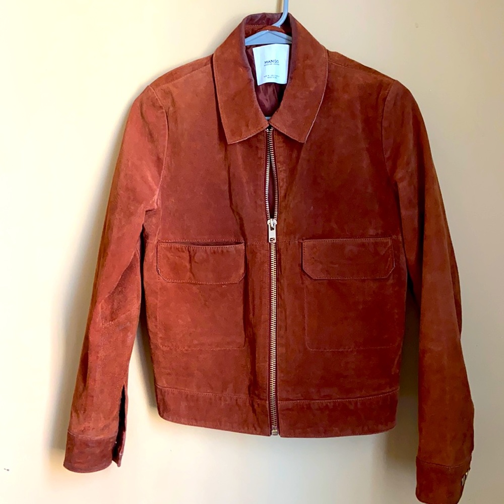 Leather rust colored jacket